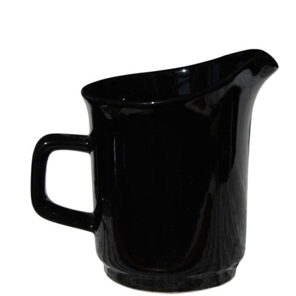 Black Stoneware Japan Creamer Pitcher Small Vintage